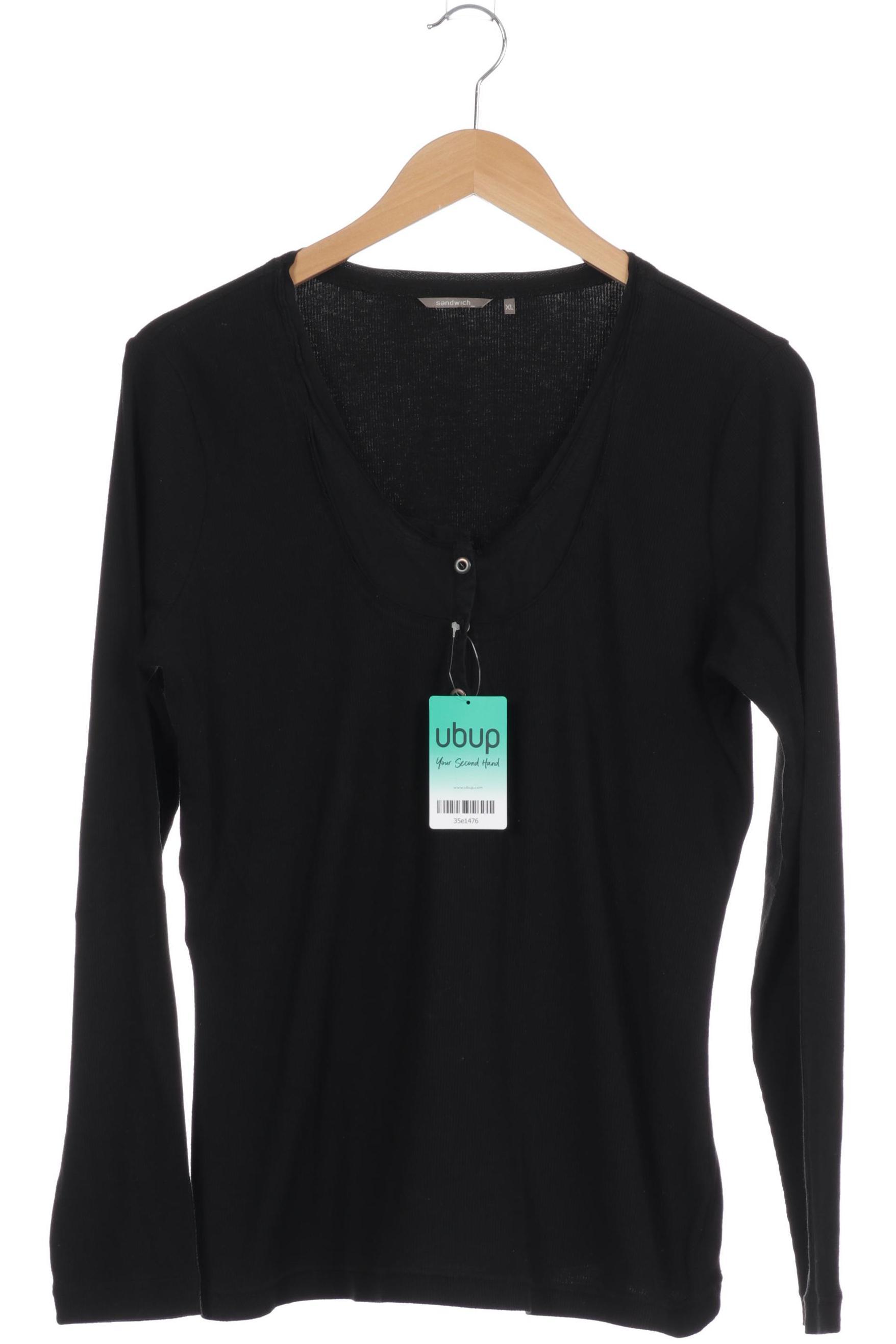

sandwich_ Damen Langarmshirt, schwarz, Gr.