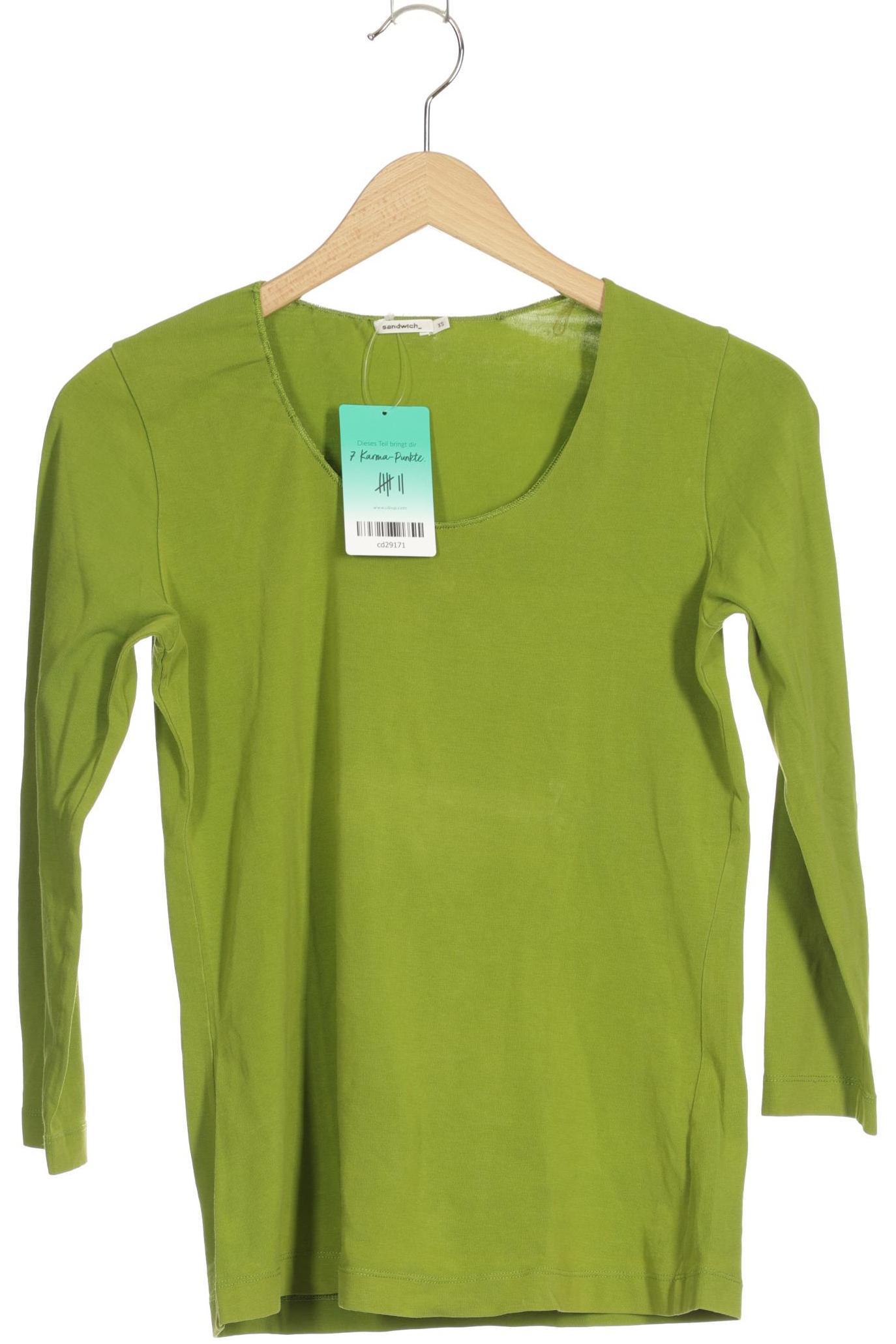 

sandwich_ Damen Langarmshirt, grün, Gr.