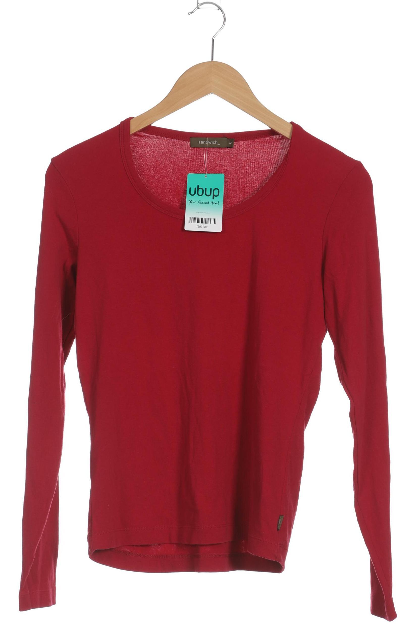 

sandwich_ Damen Langarmshirt, rot, Gr.
