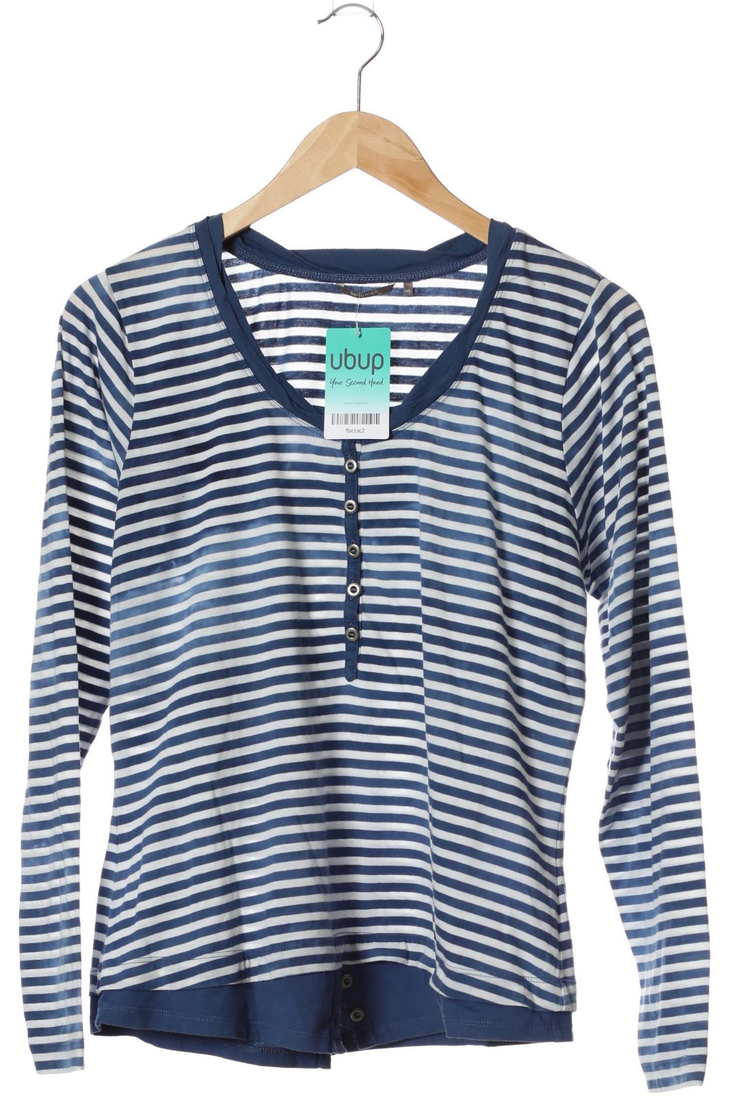 

sandwich_ Damen Langarmshirt, blau, Gr.