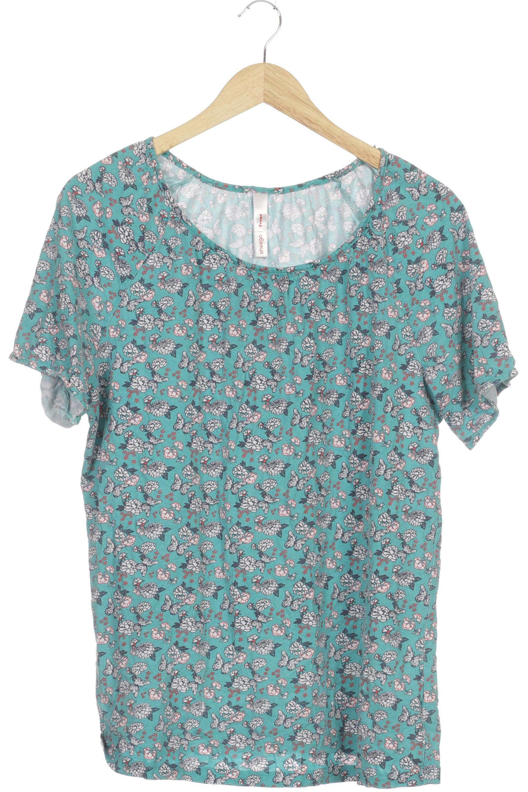 

sheego Damen T-Shirt, türkis, Gr. 44