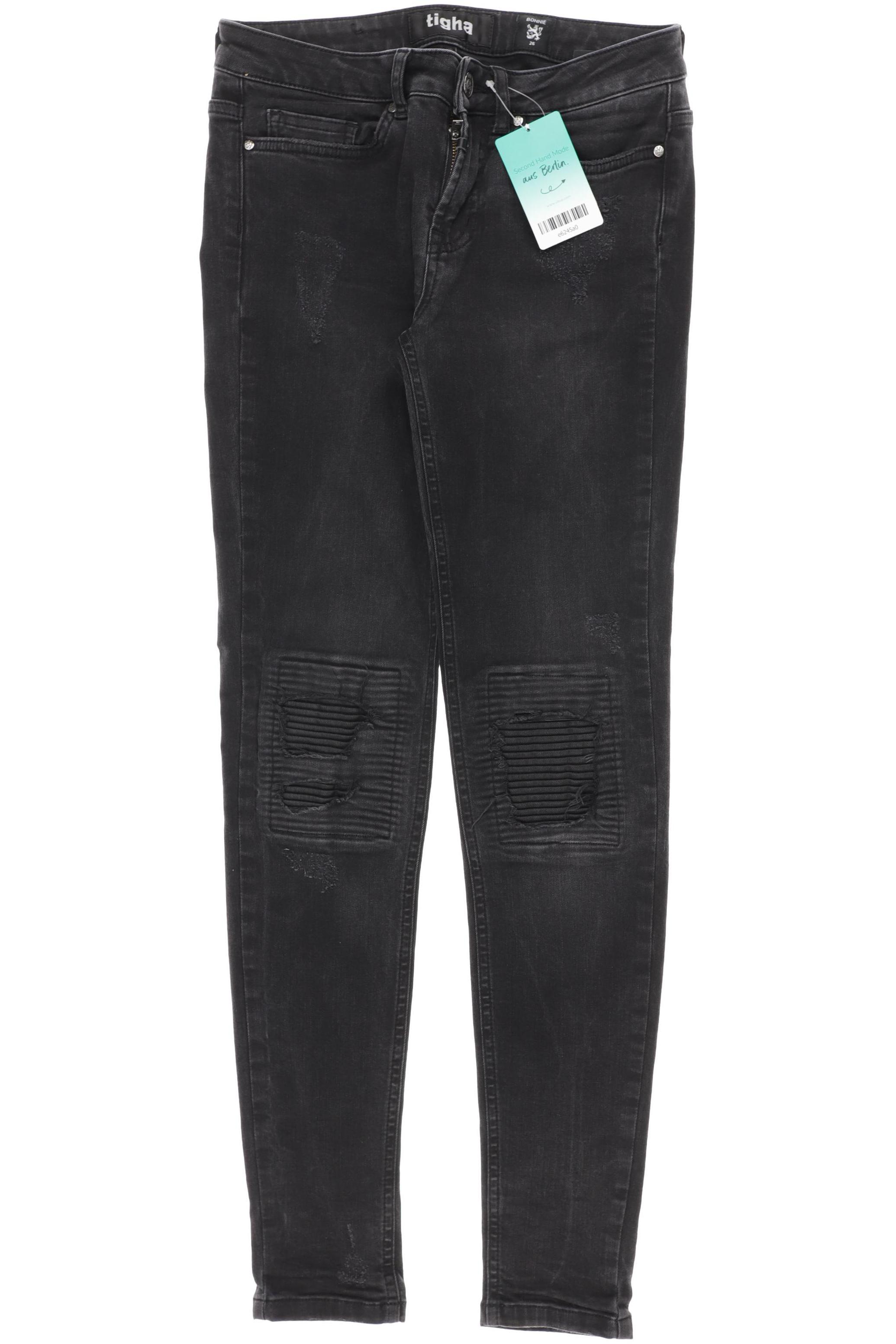 

tigha Damen Jeans, schwarz, Gr. 26