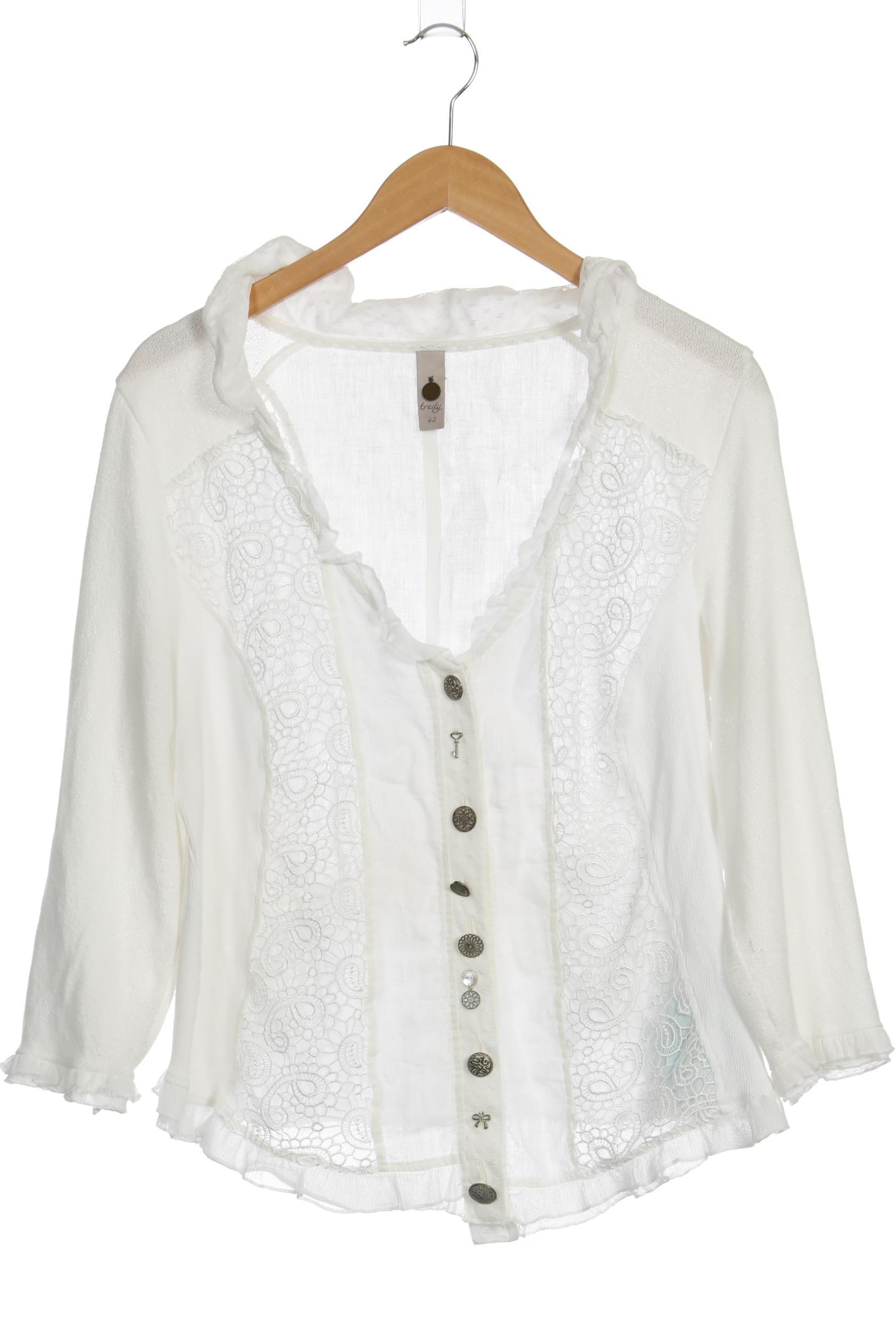 

tredy Damen Strickjacke, weiß, Gr. 42