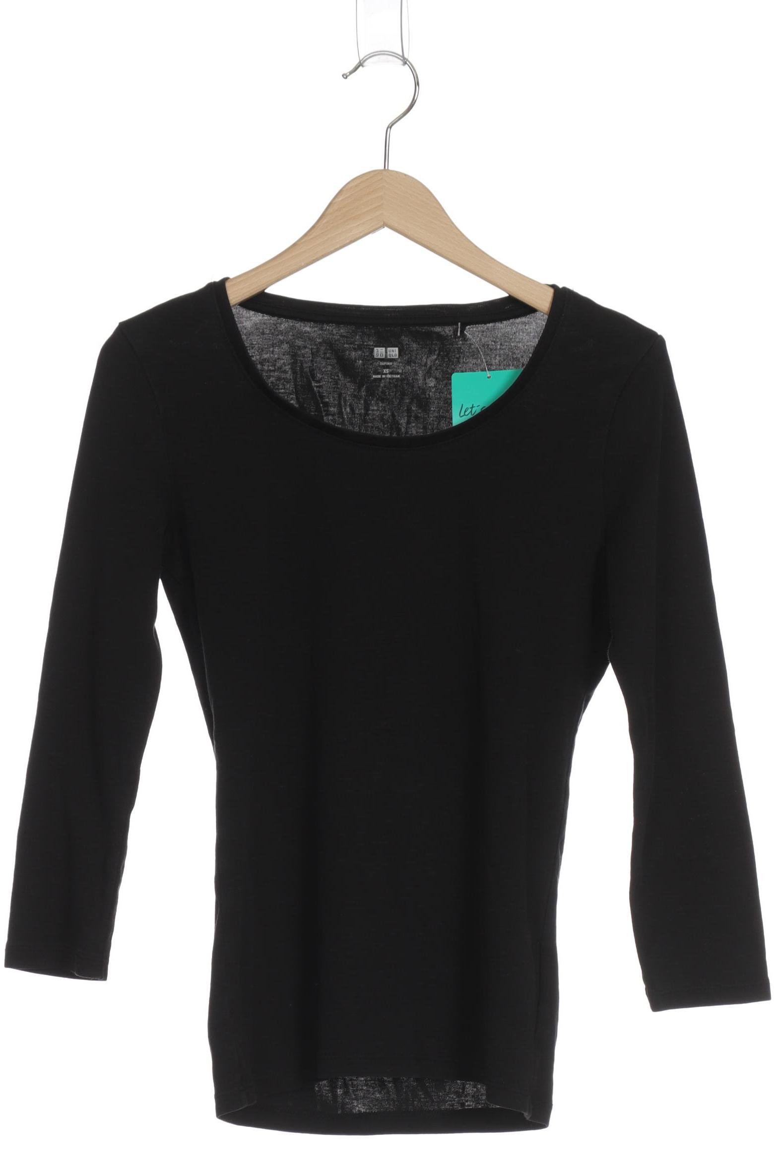 

uniqlo Damen Langarmshirt, schwarz, Gr.