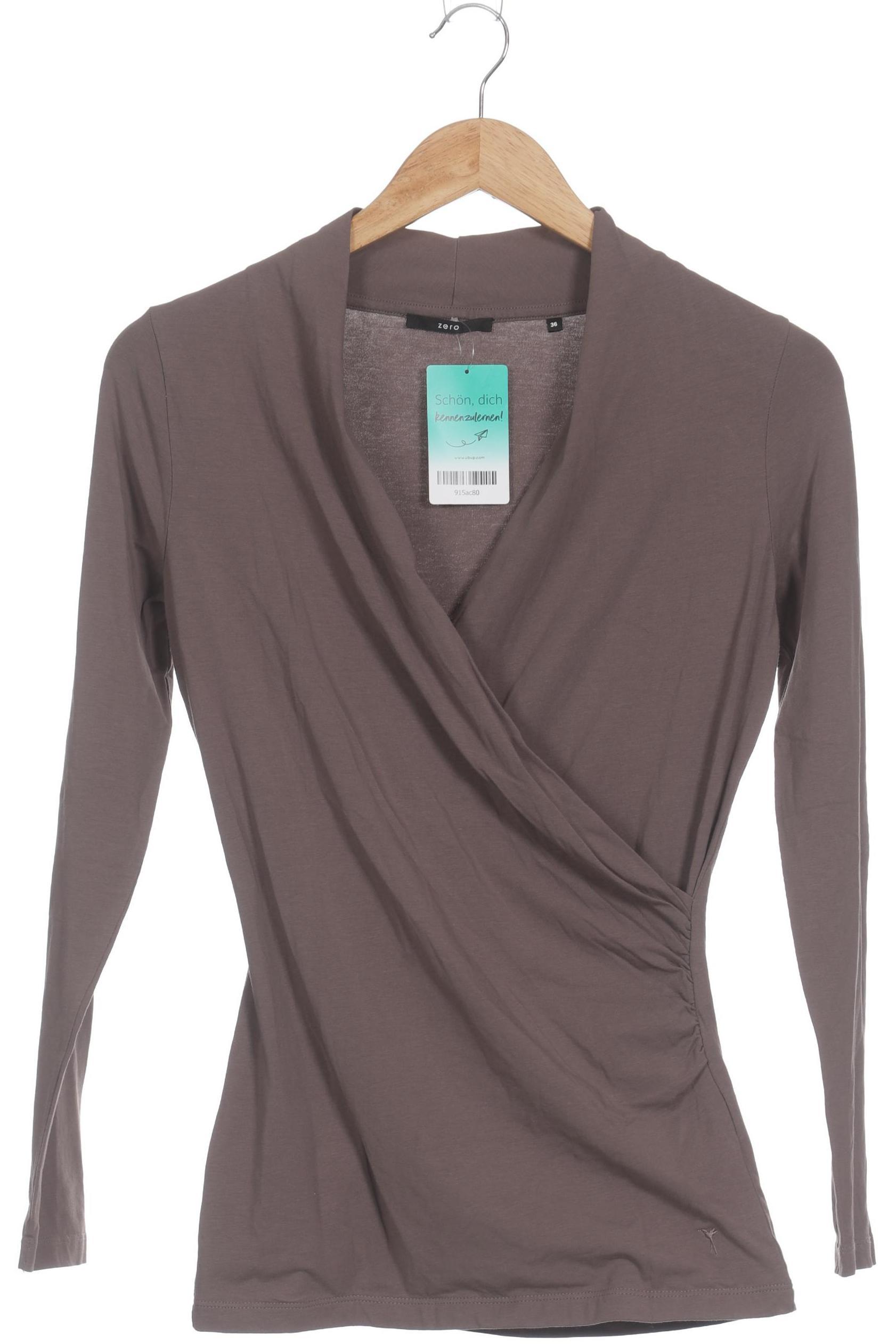 

Zero Damen Langarmshirt, grau, Gr. 36