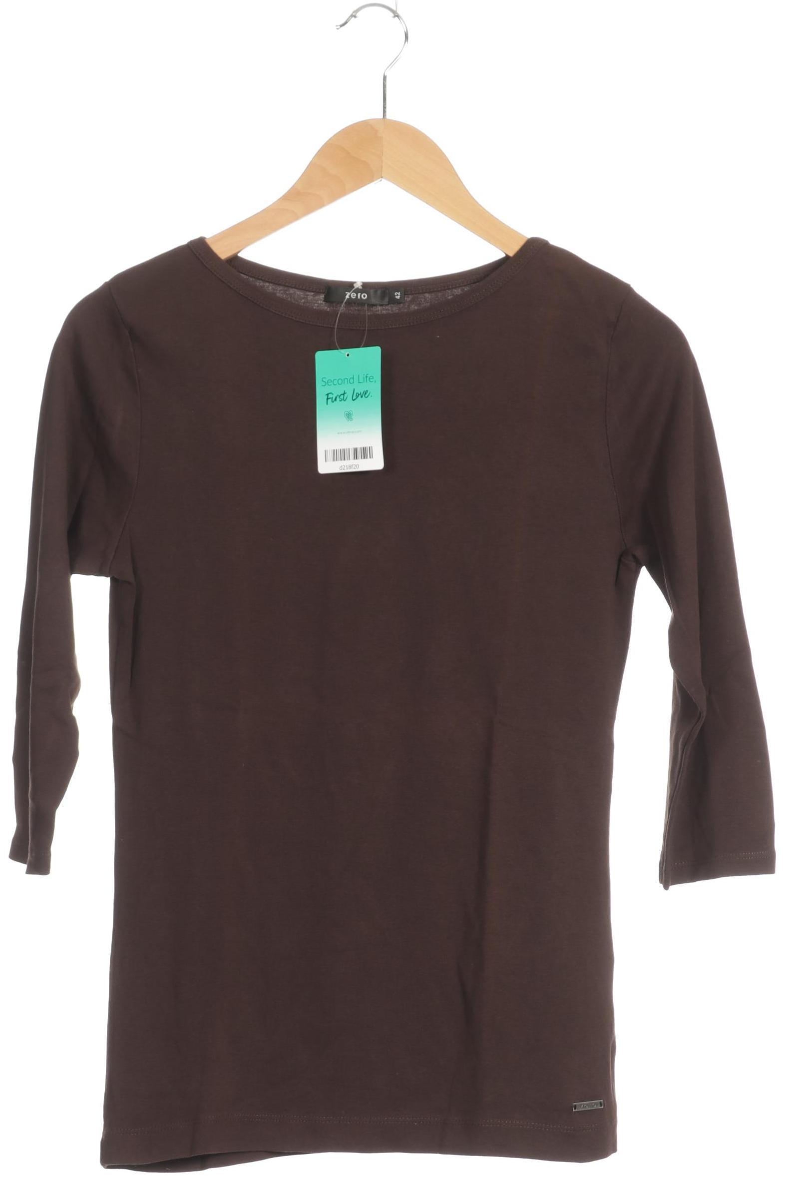 

Zero Damen Langarmshirt, braun, Gr. 42